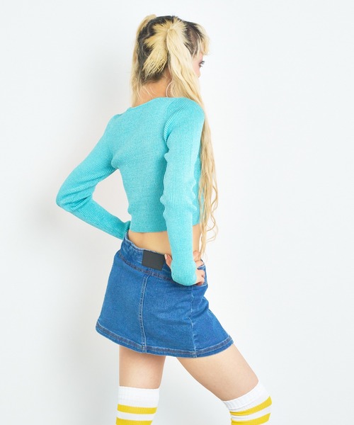 ANNA SUI NYC（アナ スイ エヌ ワイ シー）の「ANNA SUI NYC グリッターニットカーディガン（カーディガン/ボレロ・レディース・ピンク/シルバー/ブルー・FREE）」の19枚目の写真