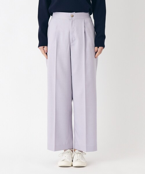LAURA ASHLEY(ローラアシュレイ)の「【洗える/ウエストゴム/リネンライク素材】ワイドパンツ(その他パンツ・レディース・パープル/ブラック/オフホワイト・38)」の16枚目の写真