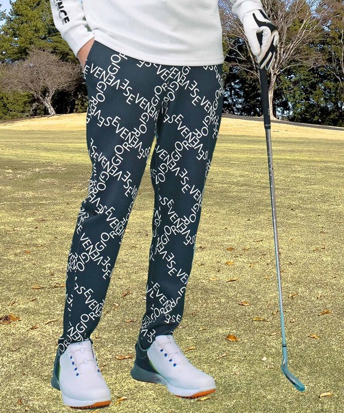 GIORNO SEVEN（ジョルノセブン）の「総柄ロゴプリント ゴルフパンツ