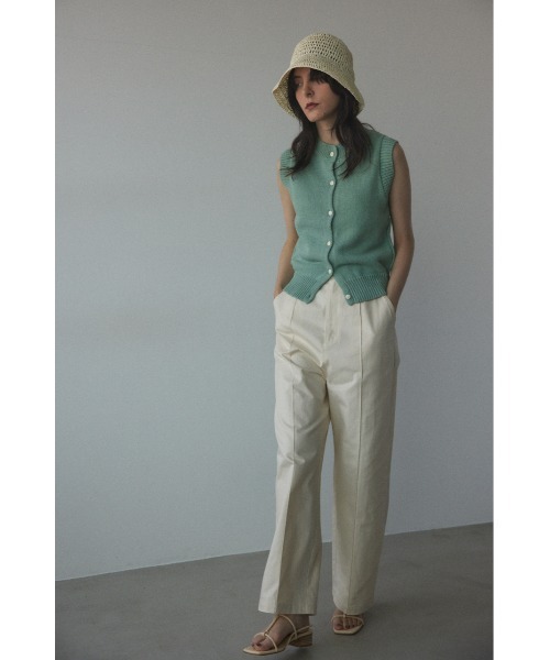 BLACK BY MOUSSY(ブラックバイマウジー)の「front button vest(フロントボタンベスト)(ベスト・レディース・ライトグリーン/オフホワイト/チャコールグレー・FREE)」の13枚目の写真