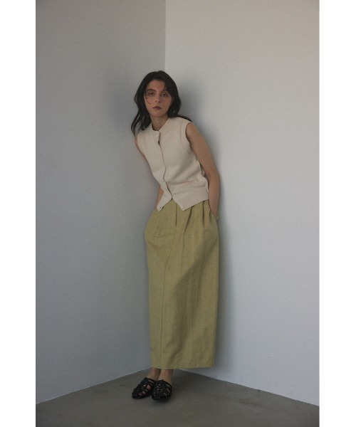 BLACK BY MOUSSY(ブラックバイマウジー)の「front button vest(フロントボタンベスト)(ベスト・レディース・ライトグリーン/オフホワイト/チャコールグレー・FREE)」の19枚目の写真
