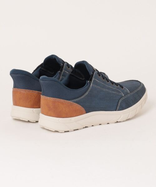 CEDAR CREST(セダークレスト )の「【CEDAR CREST】スパットシューズ(軽量スニーカータイプ) 手を使わずに履ける【25.0cm~28.0cm】(スリッポン・メンズ・ネイビー/ベージュ/ブラック・25.0cm/25.5cm/26.0cm/26.5cm/27.0cm/27.5cm/28.0cm)」の4枚目の写真