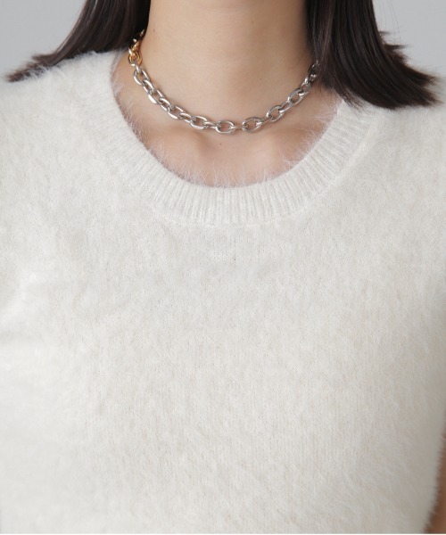 FREE'S MART（フリーズマート）の「◆シャギー半袖ニット（ニット/セーター・レディース・ベージュ/イエロー/ホワイト・FREE）」の8枚目の写真