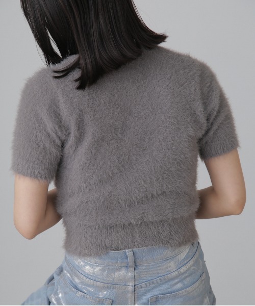 FREE'S MART（フリーズマート）の「◆シャギー半袖ニット（ニット/セーター・レディース・ベージュ/イエロー/ホワイト・FREE）」の13枚目の写真