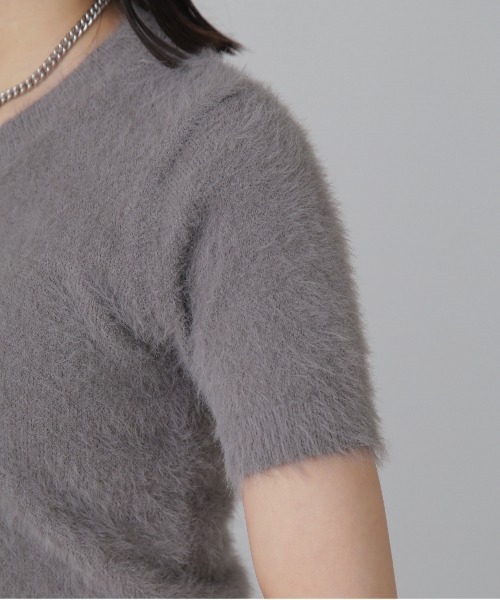 FREE'S MART（フリーズマート）の「◆シャギー半袖ニット（ニット/セーター・レディース・ベージュ/イエロー/ホワイト・FREE）」の17枚目の写真