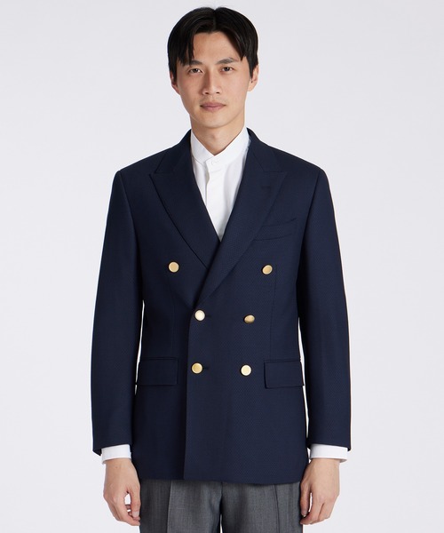 LANVIN collection(ランバン コレクション)の「DAMIER PATTERN BLAZER【ダミエパターンブレザー】(テーラードジャケット・メンズ・ネイビー・50/48)」の1枚目の写真