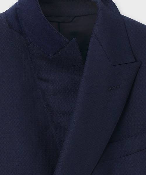 LANVIN collection(ランバン コレクション)の「DAMIER PATTERN BLAZER【ダミエパターンブレザー】(テーラードジャケット・メンズ・ネイビー・50/48)」の2枚目の写真