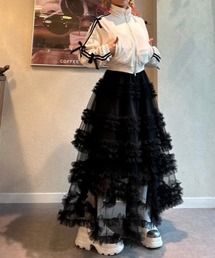 ipugo（イプゴ）の「ipugo/イプゴ レースカンカンチュールスカート（スカート）」