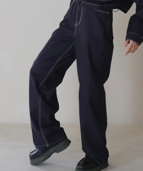 ベーシック ワイド デニム パンツ（デニムパンツ）｜Uenui（ウニュイ）