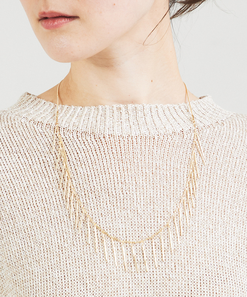 qualite（カリテ）の「フリンジチェーンネックレス（ネックレス・レディース・シルバー/ゴールド・フリー）」の2枚目の写真