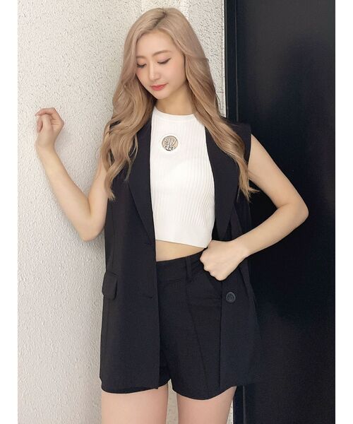 GYDA（ジェイダ）の「【SETUP着用可】ハイウエストセンタープレスショートパンツ（その他パンツ・レディース・ブラック/ベージュ・FREE）」の10枚目の写真