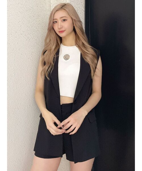 GYDA（ジェイダ）の「【SETUP着用可】ハイウエストセンタープレスショートパンツ（その他パンツ・レディース・ブラック/ベージュ・FREE）」の12枚目の写真