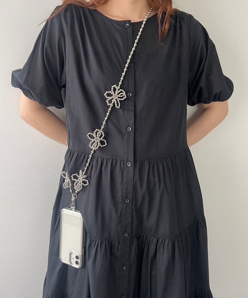 Me%（ミィパーセント）の「【ストラップシート付き】オハナビーズモバイルショルダーストラップ 109516（スマホグッズ・レディース・グレー/アイボリー/クリア・FREE）」の22枚目の写真