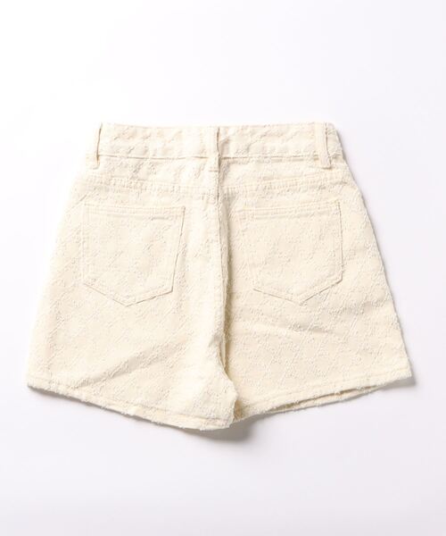 aimoha（アイモハ）の「デニムジャカードショートパンツ（デニムパンツ・レディース・オフホワイト・SMALL/MEDIUM/LARGE）」の2枚目の写真