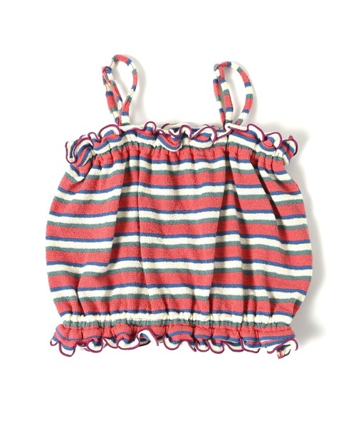 HOGAN RANCH WEAR（ホーガンランチウエア）の「パイルボーダーキャミトップス（kids/XS～L）（キャミソール・キッズ・ピンク/グリーン・XS/S/M/L）」の6枚目の写真