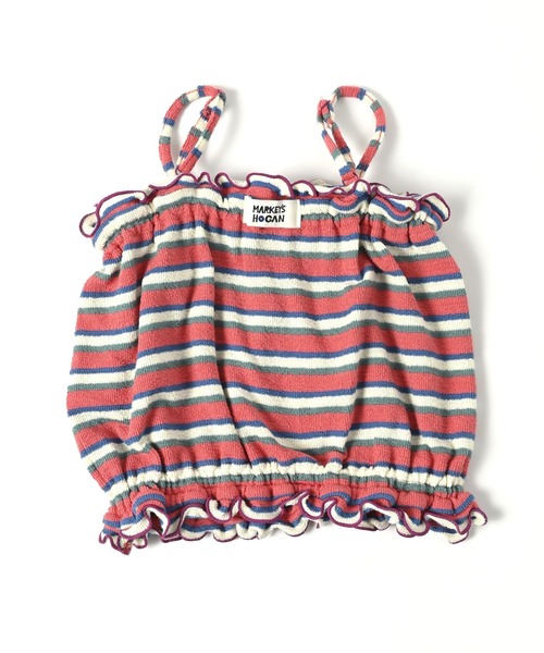HOGAN RANCH WEAR（ホーガンランチウエア）の「パイルボーダーキャミトップス（kids/XS～L）（キャミソール・キッズ・ピンク/グリーン・XS/S/M/L）」の7枚目の写真