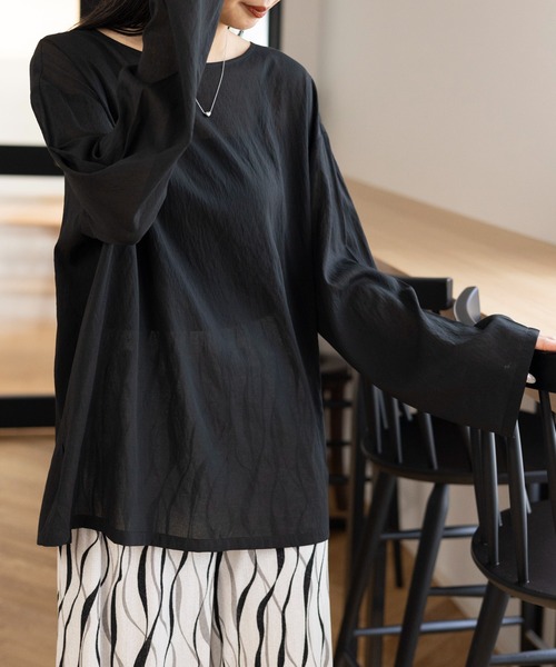 LEPSIM（レプシィム）の「ドライシアープルオーバー　992111（Tシャツ/カットソー・レディース・サンドベージュ/チャコールグレー/オフホワイト・FREE）」の19枚目の写真