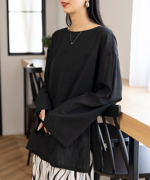 LEPSIM（レプシィム）の「ドライシアープルオーバー　992111（Tシャツ/カットソー・レディース・サンドベージュ/チャコールグレー/オフホワイト・FREE）」の17枚目の写真