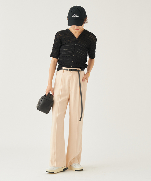 plage（プラージュ）の「《追加》washable linen混 ハイウエスト