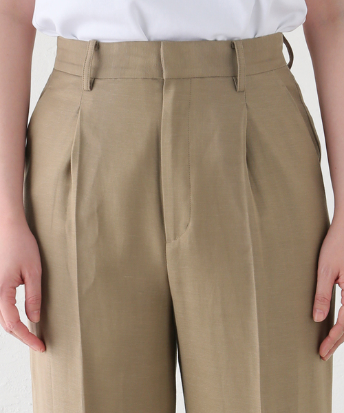 plage(プラージュ)の「《追加》washable linen混 ハイウエストパンツ(スラックス・レディース・ブラック/オレンジ系その他/ホワイト/ウッド・34/36/38/40)」の17枚目の写真