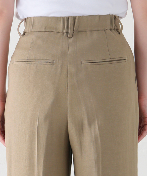 plage(プラージュ)の「《追加》washable linen混 ハイウエストパンツ(スラックス・レディース・ブラック/オレンジ系その他/ホワイト/ウッド・34/36/38/40)」の18枚目の写真