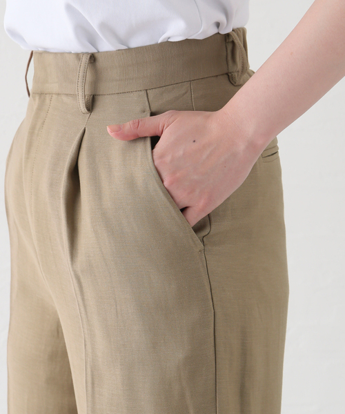 plage(プラージュ)の「《追加》washable linen混 ハイウエストパンツ(スラックス・レディース・ブラック/オレンジ系その他/ホワイト/ウッド・34/36/38/40)」の20枚目の写真