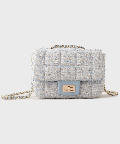 OPAQUE.CLIP（オペークドットクリップ）の「◆【2WAY】スクエアキルティングチェーンショルダーバッグ（ショルダーバッグ・レディース・ブラック系1/アイボリー/ブラック・00）」の5枚目の写真