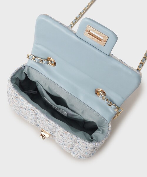 OPAQUE.CLIP（オペークドットクリップ）の「◆【2WAY】スクエアキルティングチェーンショルダーバッグ（ショルダーバッグ・レディース・ブラック系1/アイボリー/ブラック・00）」の12枚目の写真