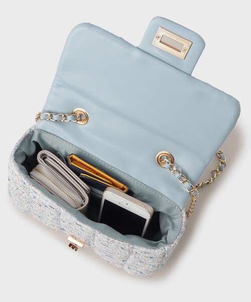 OPAQUE.CLIP（オペークドットクリップ）の「◆【2WAY】スクエアキルティングチェーンショルダーバッグ（ショルダーバッグ・レディース・ブラック系1/アイボリー/ブラック・00）」の13枚目の写真