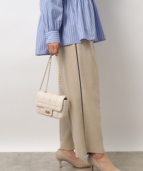 OPAQUE.CLIP（オペークドットクリップ）の「◆【2WAY】スクエアキルティングチェーンショルダーバッグ（ショルダーバッグ・レディース・ブラック系1/アイボリー/ブラック・00）」の14枚目の写真