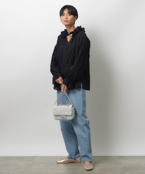 OPAQUE.CLIP（オペークドットクリップ）の「◆【2WAY】スクエアキルティングチェーンショルダーバッグ（ショルダーバッグ・レディース・ブラック系1/アイボリー/ブラック・00）」の20枚目の写真