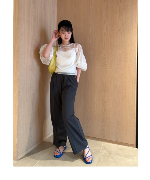 emmi（エミ）の「eco カップ付きキャミソールセットシアー