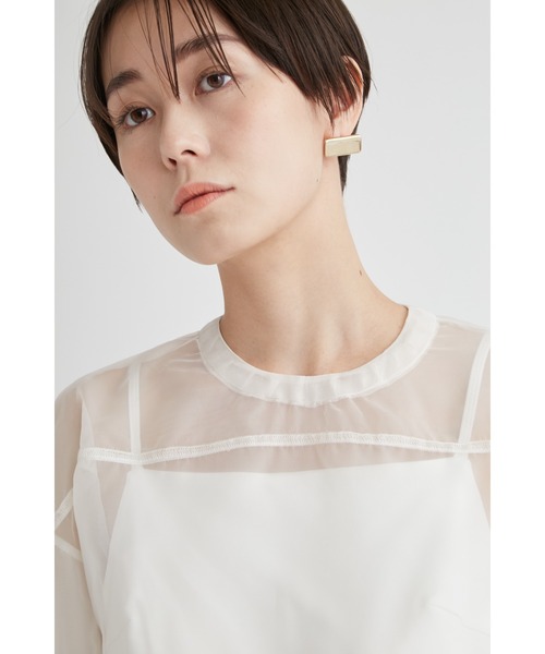 eco カップ付きキャミソールセットシアートップス（シャツ