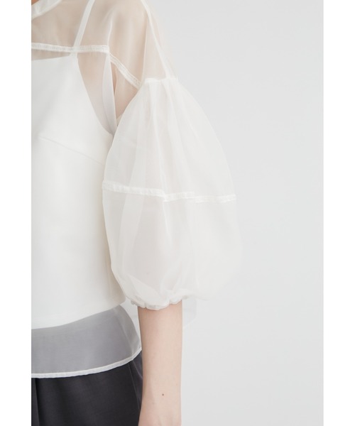 emmi（エミ）の「eco カップ付きキャミソールセットシアー