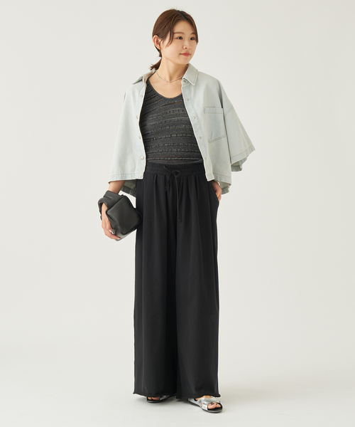 plage スウェットワイドタックパンツ セール】SWEAT WIDE TUCK パンツ（スウェットパンツ）｜Plage