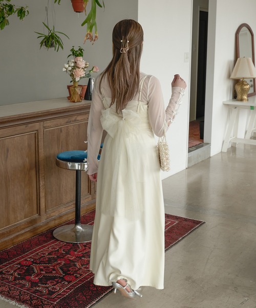 リボンチュールブラウス(WHITE) | すべての商品 | UN MINOU