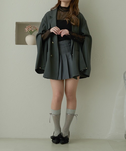 Ambre Neige（アンブルネージュ）の「袖リボンチュールトップス/WEB/EC限定商品（Tシャツ/カットソー・レディース・アイボリー/ブラック/ライトグリーン/チャコールグレー・FREE）」の13枚目の写真