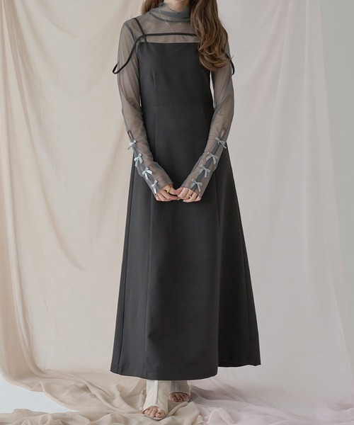 Ambre Neige（アンブルネージュ）の「袖リボンチュールトップス/WEB/EC限定商品（Tシャツ/カットソー・レディース・アイボリー/ブラック/ライトグリーン/チャコールグレー・FREE）」の22枚目の写真