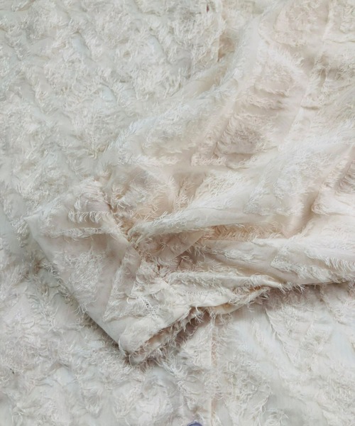 CANVAS+（キャンバスプラス）の「【CANVAS+】ひし形シアーシャツ（シャツ/ブラウス・レディース・ホワイト/ブラック・M）」の5枚目の写真