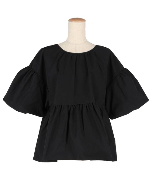 coca（coca）（コカ）の「パリフワバックリボンブラウス（シャツ/ブラウス・レディース・ブラック/ホワイト/ドット/ライトブルー/ライトピンク・M/L/S）」の12枚目の写真