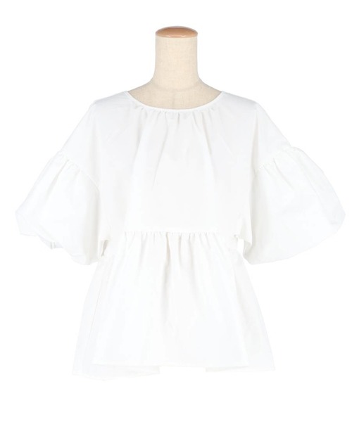 coca（coca）（コカ）の「パリフワバックリボンブラウス（シャツ/ブラウス・レディース・ブラック/ホワイト/ドット/ライトブルー/ライトピンク・M/L/S）」の11枚目の写真