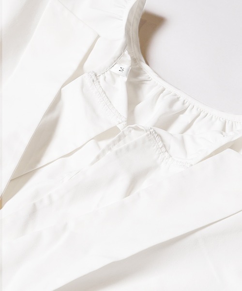 coca（coca）（コカ）の「パリフワバックリボンブラウス（シャツ/ブラウス・レディース・ブラック/ホワイト/ドット/ライトブルー・M/L/S）」の22枚目の写真