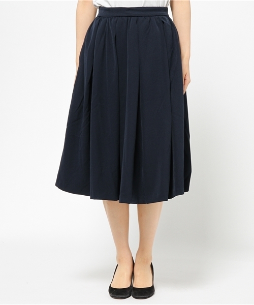 koe（コエ）の「ボリュームタックミモレ丈スカート（スカート・レディース・ブラック/ワインレッド/ライトブルー/ネイビー・SMALL/MEDIUM/LARGE）」の5枚目の写真