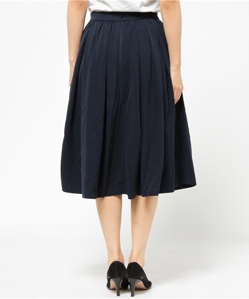 koe（コエ）の「ボリュームタックミモレ丈スカート（スカート・レディース・ブラック/ワインレッド/ライトブルー/ネイビー・SMALL/MEDIUM/LARGE）」の7枚目の写真