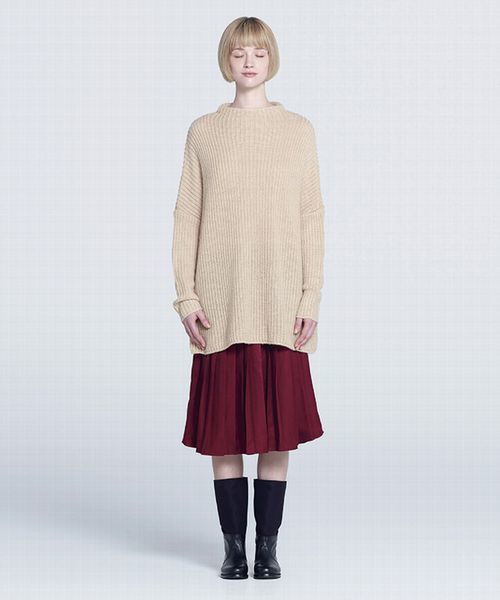 koe（コエ）の「ボリュームタックミモレ丈スカート（スカート・レディース・ブラック/ワインレッド/ライトブルー/ネイビー・SMALL/MEDIUM/LARGE）」の10枚目の写真