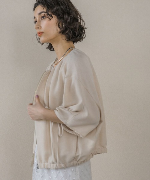 メッシュブルゾン(ベージュ) A part by（アパートバイ）の「ドロストメッシュブルゾン（ブルゾン