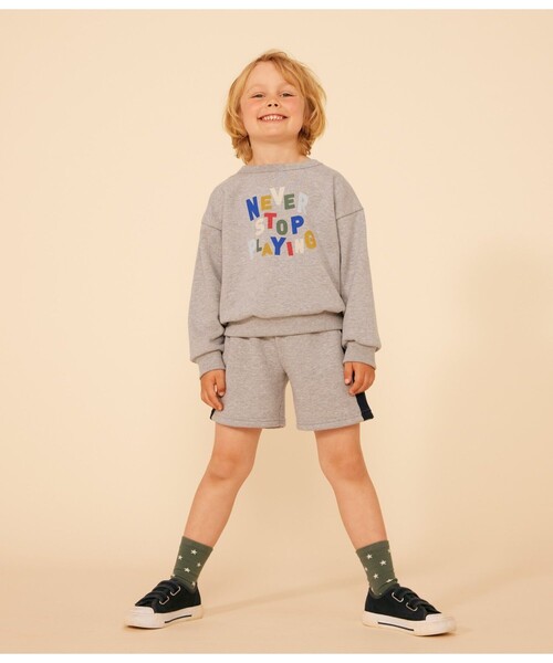 【セール】スウェットプリントプルオーバー（スウェット）｜PETIT BATEAU（プチバトー）