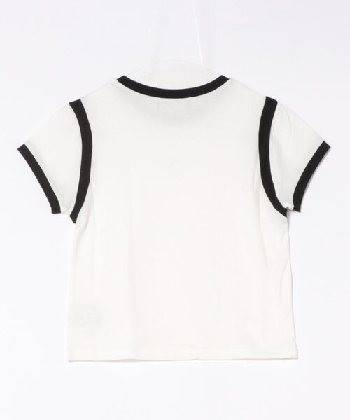 YOUTHKREW（ユースクルー）の「YOUTHKREW／スリムクロップＴ  2122438（Tシャツ/カットソー・レディース・ブラック/ホワイト・FREE）」の3枚目の写真