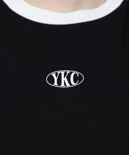 YOUTHKREW（ユースクルー）の「YOUTHKREW／スリムクロップＴ  2122438（Tシャツ/カットソー・レディース・ブラック/ホワイト・FREE）」の6枚目の写真