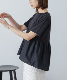 NANO universe | 布帛コンビギャザーカットトップス(Tシャツ/カットソー)